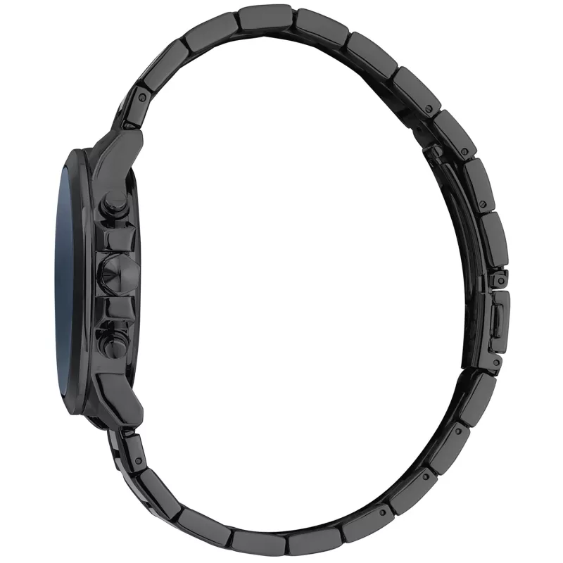 JUST CAVALLI MAN JC1G178M0075 44mm Quarz Analoguhr Edelstahl Milanaise Armband Blaues Zifferblatt