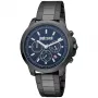 JUST CAVALLI MAN JC1G178M0075 44mm Quarz Analoguhr Edelstahl Milanaise Armband Blaues Zifferblatt