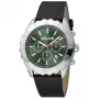 JUST CAVALLI MAN JC1G214L0015 46mm Quarz Analoguhr Schwarzes Zifferblatt Schwarzes Lederarmband