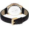 JUST CAVALLI MAN JC1G217L0035 Quarz Analoguhr 42mm schwarzes Zifferblatt Edelstahlgehäuse schwarzes Lederarmband