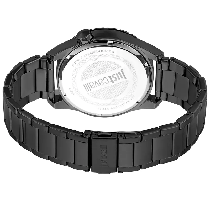JUST CAVALLI MAN JC1G217M0075 Quarz Analog Uhr 42mm Edelstahl Mesh Armband