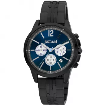 JUST CAVALLI MAN Uhr JC1G175M0275 42mm Edelstahl Blaues Zifferblatt