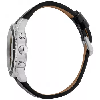 JUST CAVALLI MAN Uhr JC1G215L0015 42mm Schwarzes Zifferblatt Lederarmband