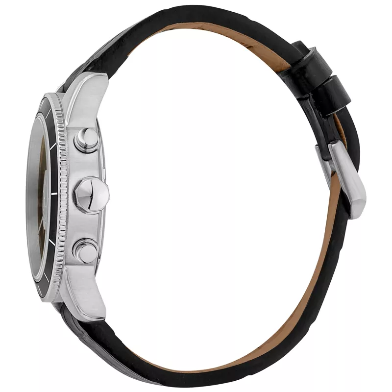 JUST CAVALLI MAN Uhr JC1G215L0015 42mm Schwarzes Zifferblatt Lederarmband