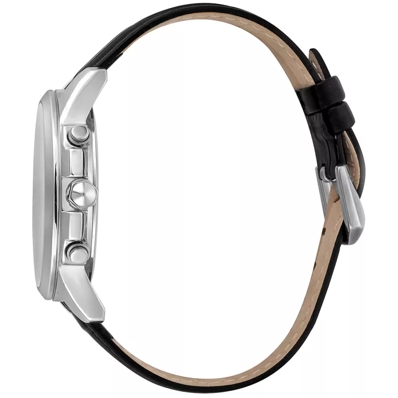 JUST CAVALLI Herren Quarzuhr JC1G175L0215 42mm Blaues Zifferblatt Lederarmband