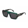 JUST CAVALLI Unisex Rechteckige Sonnenbrille SJC101V5507LG Havana Acetat Braun Verlaufsglas 55/18/145 mm