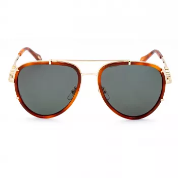 JUST CAVALLI Unisex-Sonnenbrille SJC029V5701GZ Schwarzer Rahmen Grau Verlauf Gläser 57/17/140 mm