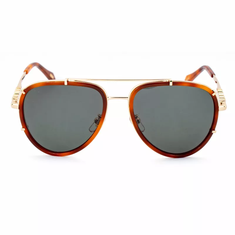JUST CAVALLI Unisex-Sonnenbrille SJC029V5701GZ Schwarzer Rahmen Grau Verlauf Gläser 57/17/140 mm