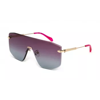 JUST CAVALLI Unisex Sonnenbrille SJC111-99300Y Oversized Schwarzer Rahmen Graue Gläser 99/00/140 mm