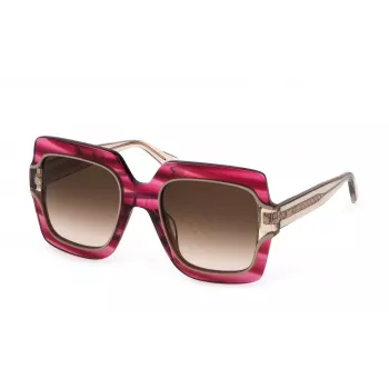 JUST CAVALLI Damen Butterfly Cat Eye Sonnenbrille SJC023V530933 - Shiny Black Rahmen, Gradient Smoke Gläser, 53 mm