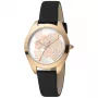 JUST CAVALLI Damenuhr JC1L210L0025 32mm Quarz Analog Uhr - Silbernes Zifferblatt, Braunes Leder