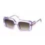 JUST CAVALLI Damen-Sonnenbrille SJC020V5406SC - Schwarzer Acetatrahmen, grau getönte Gläser, 54/21/140 mm