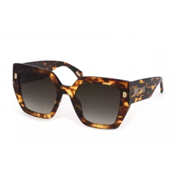 JUST CAVALLI Damen-Sonnenbrille SJC021-530743 Havana Acetatgestell Brauner Verlaufsglas 53mm