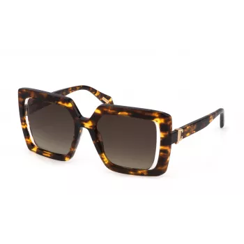 JUST CAVALLI Damen Sonnenbrille SJC027-530829 Butterfly/Oversized Gradient Graue Gläser 53mm