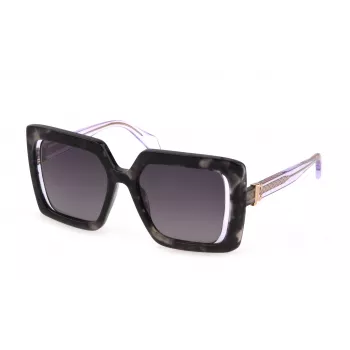 JUST CAVALLI Damen-Sonnenbrille SJC027-53096N Havanna/Brauner Rahmen Braune Verlaufsgläser 53/15/140 mm