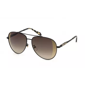 JUST CAVALLI Damen-Sonnenbrille SJC029-60305G Shiny Black Gradient Smoke 60/15/140 mm