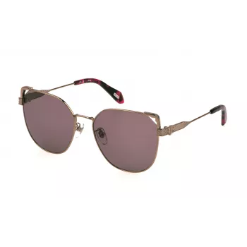 JUST CAVALLI Damen-Sonnenbrille SJC042-580A39 Havana Braun Butterfly Acetat-Fassung Braune Gradientengläser 58/14/140 mm