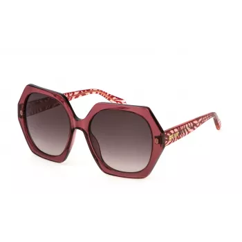 JUST CAVALLI Damen-Sonnenbrille SJC087V5601CK - Schwarzer Acetat-Rahmen, graue Polycarbonat-Gläser, 56/17/140 mm