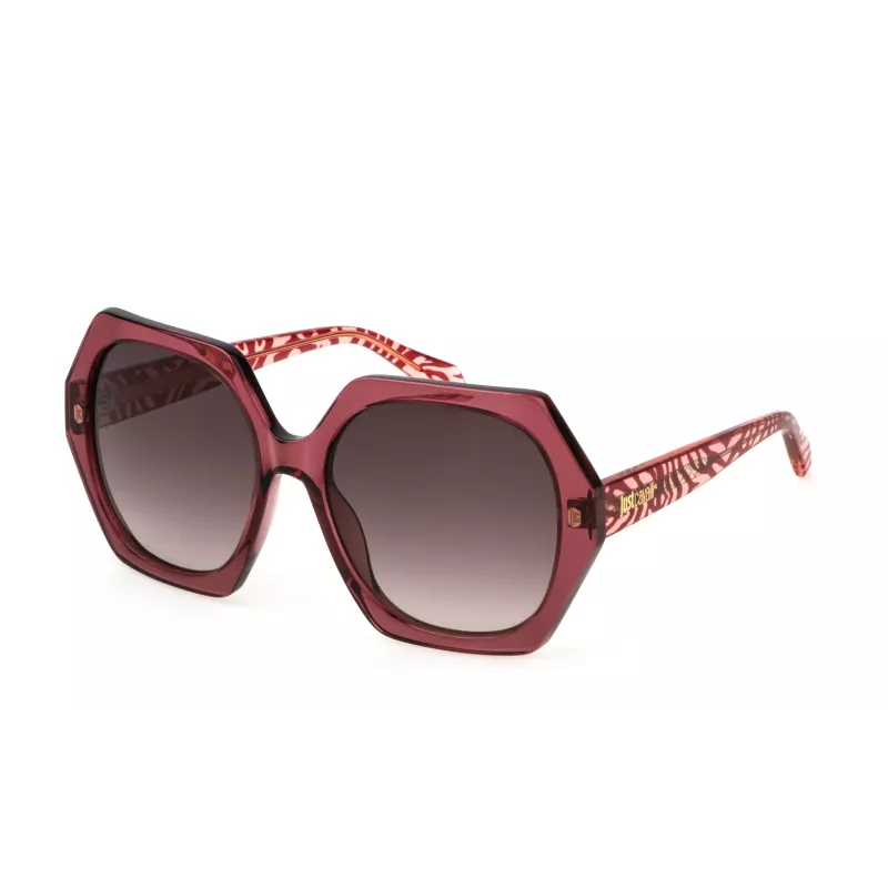 JUST CAVALLI Damen-Sonnenbrille SJC087V5601CK - Schwarzer Acetat-Rahmen, graue Polycarbonat-Gläser, 56/17/140 mm