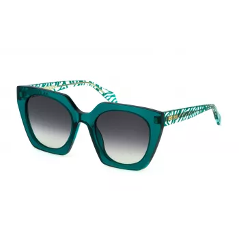 JUST CAVALLI Damen-Sonnenbrille SJC088V530998 - Rechteckiger Acetatrahmen mit rauchgrauen Gläsern