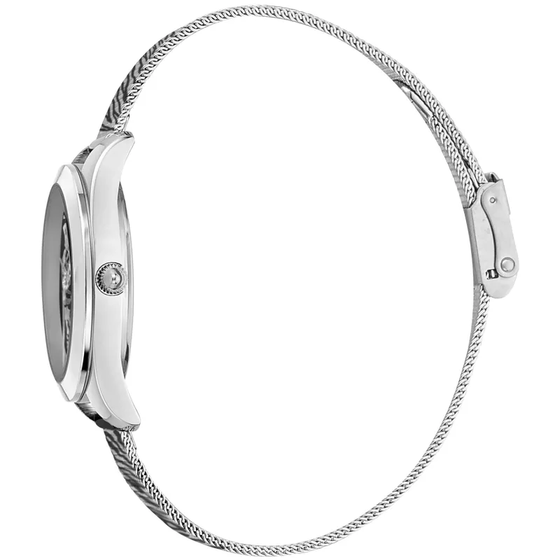 JUST CAVALLI Damenuhr JC1L210M0045 32mm Silber Edelstahl Mesh-Armband Quarz Analog