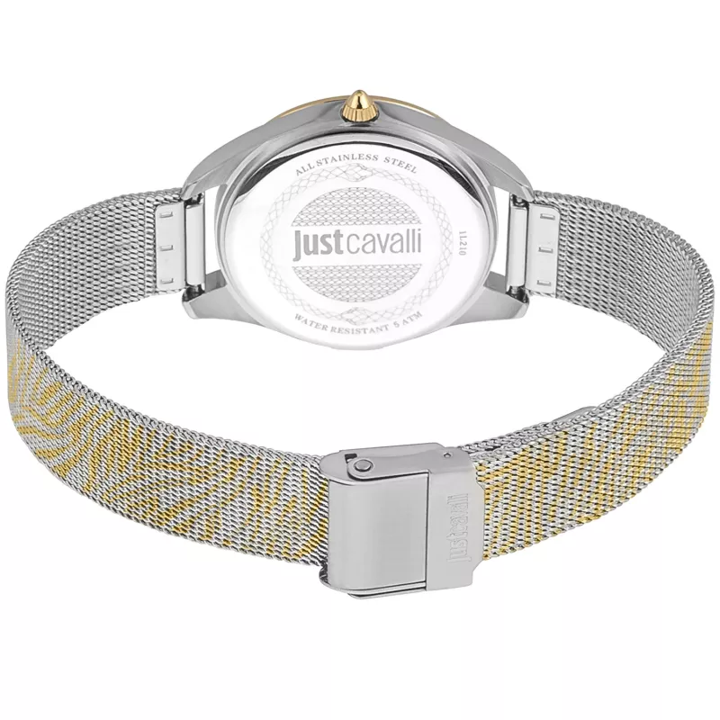 JUST CAVALLI Damenuhr JC1L210M0065 32mm Silber Edelstahl Milanese Mesh Armband
