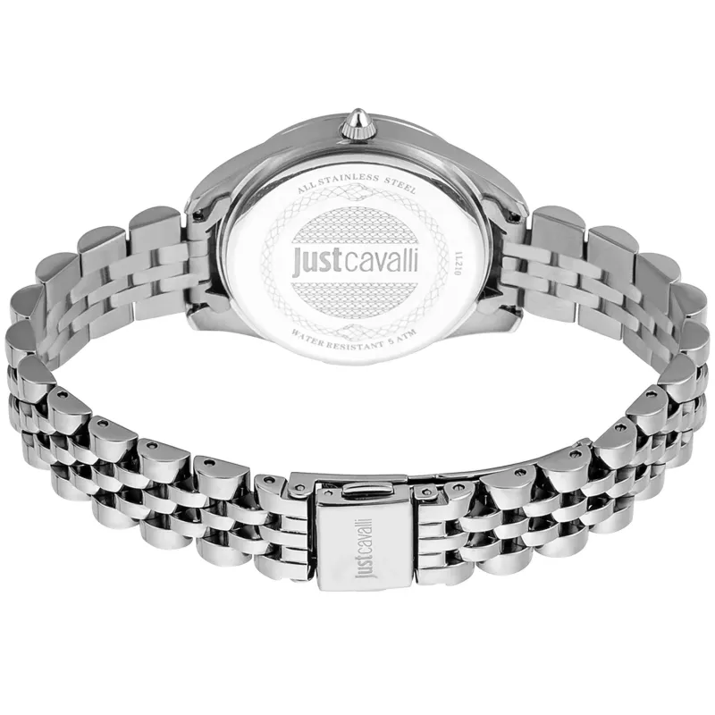 JUST CAVALLI Damenuhr JC1L210M0135 32mm Silber Edelstahl Quarz