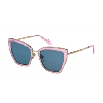 JUST CAVALLI Damen Sonnenbrille SJC092-5306SM Schwarz/Grau Butterfly Acetat 53mm