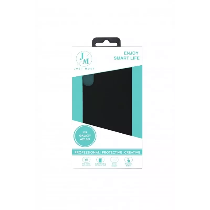 JUST MUST JM Regular Defense Silicone Case für Samsung Galaxy A25 - Schwarz