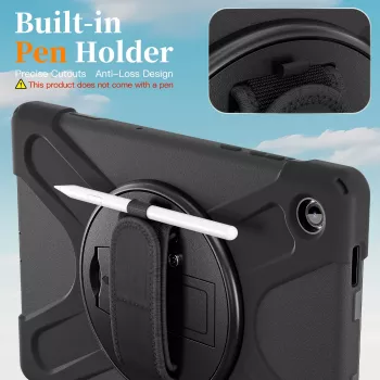JUST MUST JM Rugged Case Grip für Samsung Galaxy Tab A11+ mit Tragegurt Schwarz