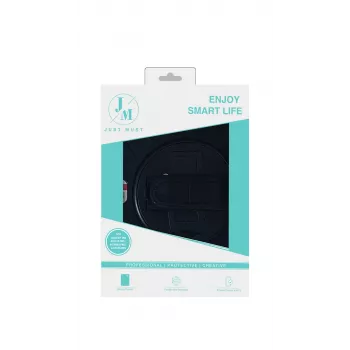 JUST MUST JM Rugged Case Grip für Samsung Galaxy Tab Active Pro/Active4 Pro/Active5 Pro mit Handschlaufe Schwarz