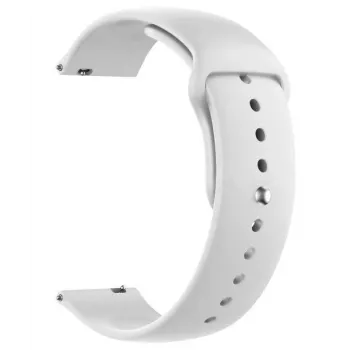 Just Must JM S1 Silikon-Armband 22 mm Weiß für Samsung Galaxy Watch 4/5/6 und mehr