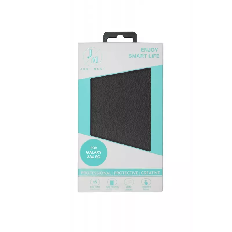 JUST MUST JM STAND FLIP CASE für Galaxy A36, Schwarz