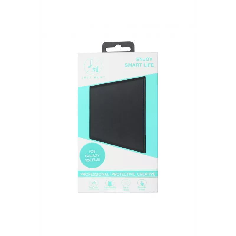 JUST MUST JM STAND FLIP CASE für Galaxy S26 Plus Schwarz