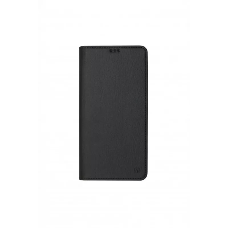 JUST MUST JM Stand Flip Case für Samsung Galaxy A35 5G, Schwarz – PU-Leder-Wallet mit Kartenfächern und Standfuß
