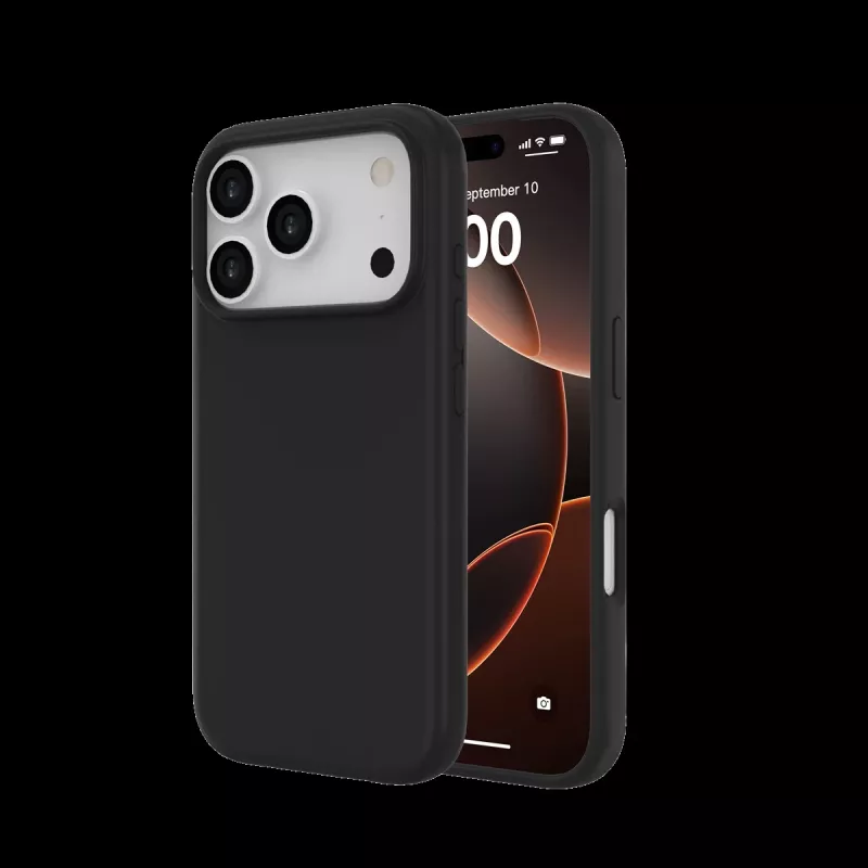 JUST MUST REGULAR DEFENSE SILICONE mit MAGSAFE für iPhone 17 Pro Schwarz
