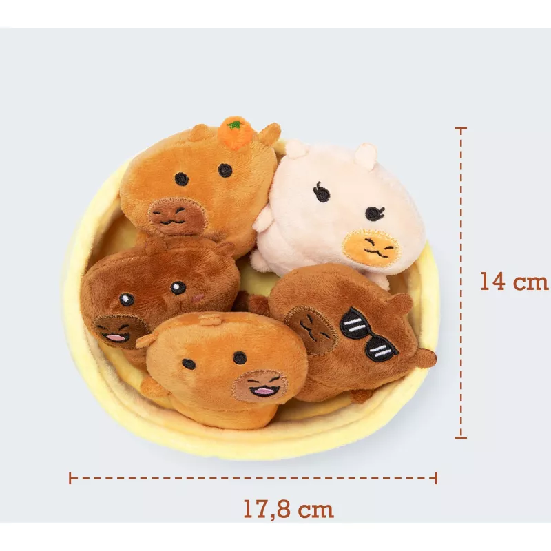 JUST PLAY Emotional Support Capybaras Plüschtier 7 Zoll Braun/Tan