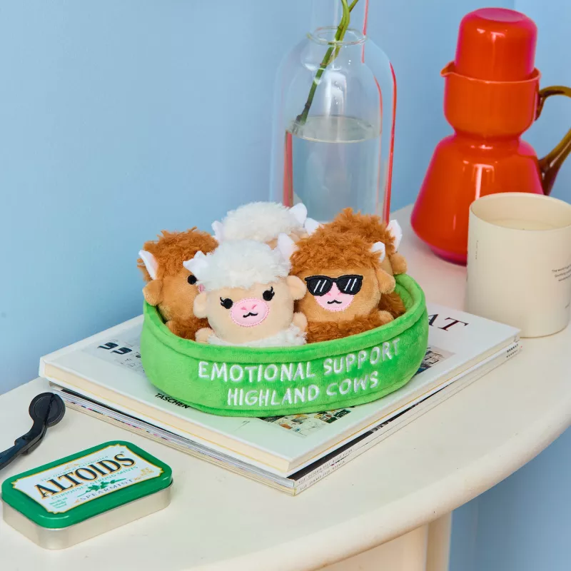 Just Play Emotional Support Highland Cow Plüschtier - Braun, 25 cm