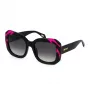 JUSTCAVALLI Damen SJC085-5409P2 Eckige Sonnenbrille, Havana Braun Fassung, Braune Polarized Gläser, 54mm