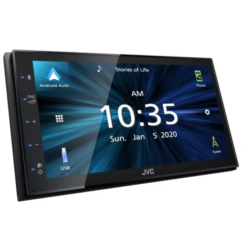 JVC KW-M560BT 6.8 inch Bluetooth Car Media Receiver mit 13-Band-Equalizer, Android Mirroring, 3 Pre-outs & USB hinten