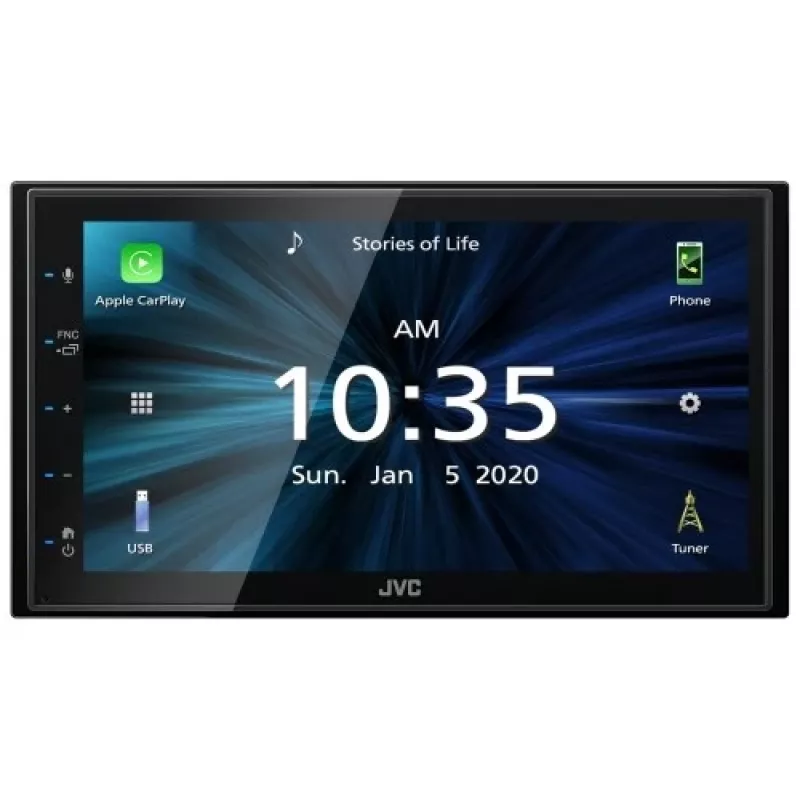JVC KW-M560BT 6.8 inch Bluetooth Car Media Receiver mit 13-Band-Equalizer, Android Mirroring, 3 Pre-outs & USB hinten
