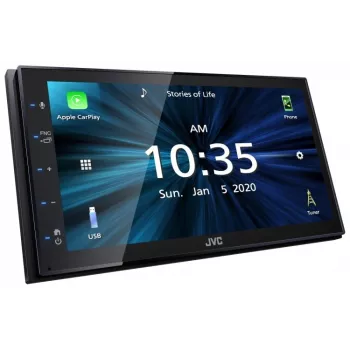 JVC KW-M560BT 6.8 inch Bluetooth Car Media Receiver mit 13-Band-Equalizer, Android Mirroring, 3 Pre-outs & USB hinten