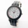 K&BROS Unisex Analog-Quarzuhr 9426-2-435 43mm schwarzes Zifferblatt Lederarmband