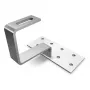 K2 Systems 1000001 Dachhaken für Ziegeldächer, Edelstahl, Grundplatte 150x60x5 mm, Arm 30x6 mm