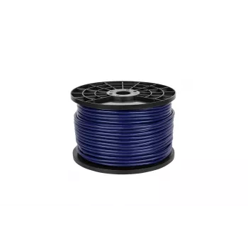 KAB0605C 6mm Stereomikrofonkabel Blau - Rolle, 2x0,22mm² OFC, Spiralgeflecht, PVC-Mantel