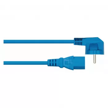 KABELMEISTER Winkel-Schuko auf C13 Stromkabel 1,8 m Blau