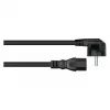 KABELMEISTER Winkel-Schuko auf IEC C15 Netzkabel 0,5 m Schwarz