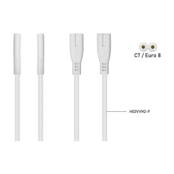 Kabelmeister Euro-Verlängerungskabel C8-Buchse auf C7-Stecker 0,2 m Schwarz