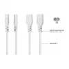 Kabelmeister Euro-Verlängerungskabel C8-Buchse auf C7-Stecker 0,2 m Schwarz