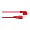 Kabelmeister Netzkabel, Schuko-Stecker (CEE 7/7) 90° gewinkelt auf IEC C13, Rot, 5m